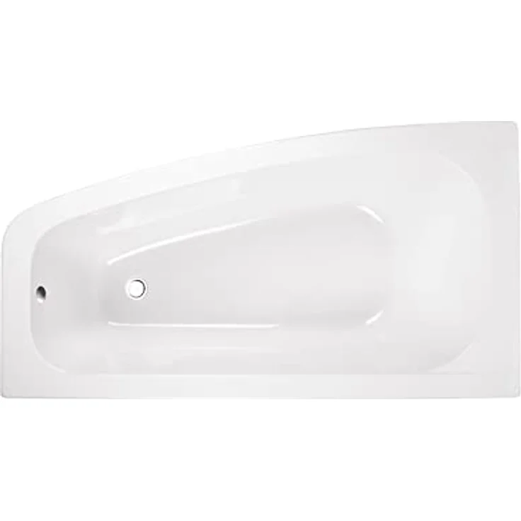 KOLMAN LUNA Eckbadewanne 150x80 Links, 4in1 Komplettset mit AcrylSchürze und Ablaufgarnitur, reinweiß, 155 Liter Fassungsvermögen – Bild 3