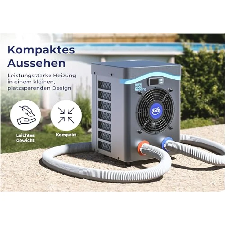 Gre HPM20 - Mini-Wärmepumpe für Aufbau-Pool bis zu 20 m3 – Bild 4