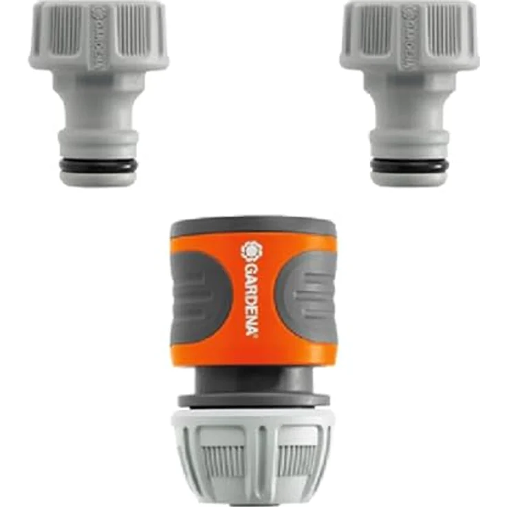 GARDENA Anschluss-Satz: Wasserhahnanschluss-Set für 13 mm (1-2 Zoll)- und 15 mm (5-8 Zoll) Wasserschläuche, einfache und werkzeuglose Befestigung (18286-20) Bewässerungszubehör – Bild 2