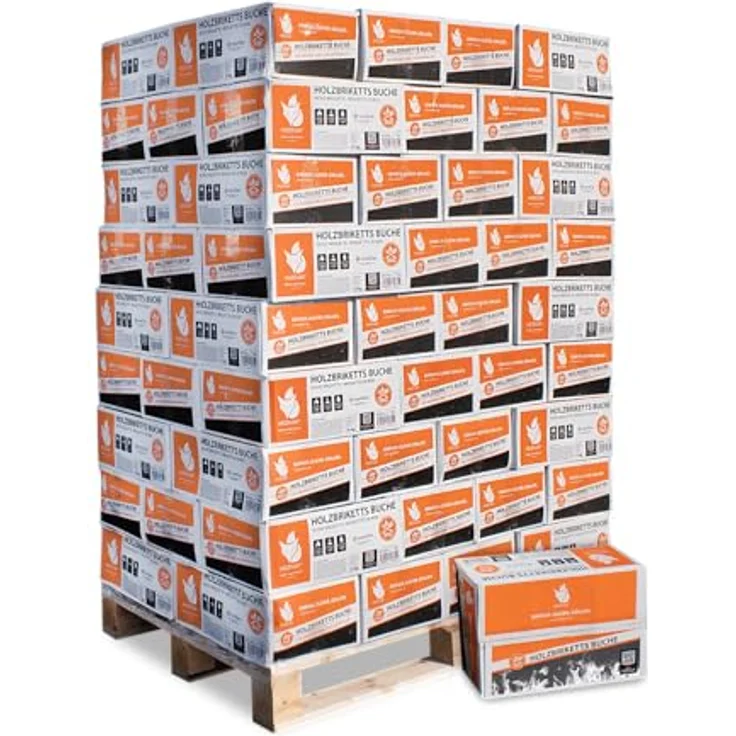HEIZFUXX Nestro M Holzbriketts Hartholz, 12kg Karton mit FSC-Zertifizierung, ideal für Kamin und Grill – Bild 1