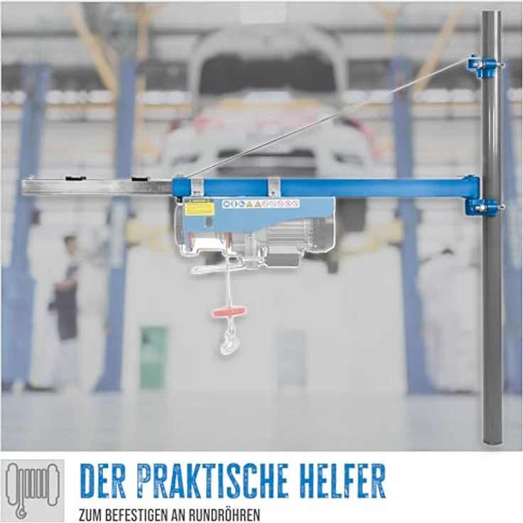 Güde Schwenkarm 1200, Tragkraft 600 kg, Schwenkarm mit 1100 mm Auszugs Länge für flexible Hebearbeiten – Bild 2