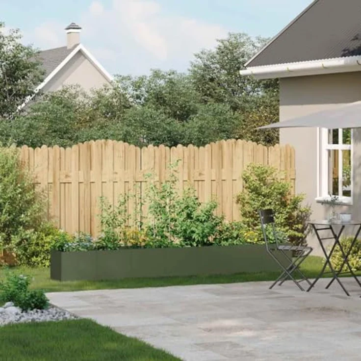 vidaXL Pflanzkübel Olivgrün 280x40x40 cm Kaltgewalzter Stahl, Garten-Garten-Pflanzkübel, Outdoor-Pflanzgefäß – Bild 3