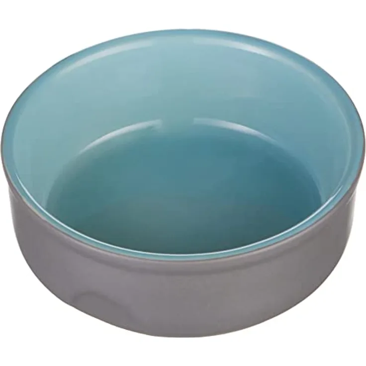 Nobby Keramik Napf "Feed" grau/blau Ø 13 x 5 cm