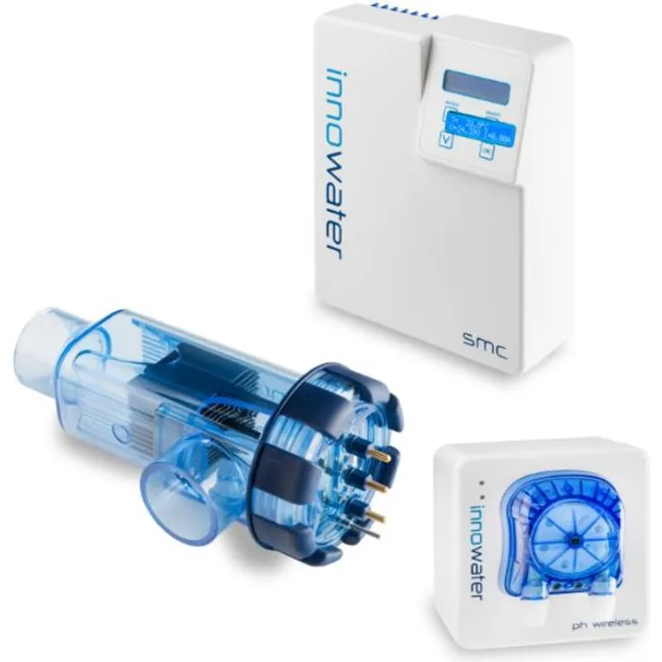 oku Obermaier INNOWATER Salzwasserelektrolyse SMC-50 pHw, desinfiziert Pools bis 200 m³, mit pH-Wert Regelung und selbstreinigender Zelle