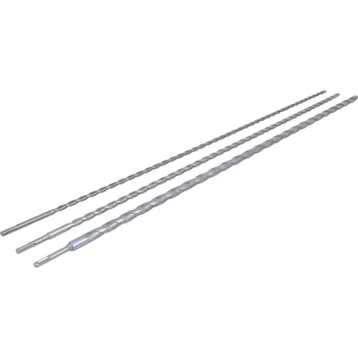 BGS Do it yourself Mauer-Durchbruch-Bohrer-Satz, SDS-Schaft, 3-tlg., 12/16/24 mm, Hartmetallspitzen, je 1000 mm – Bild 2