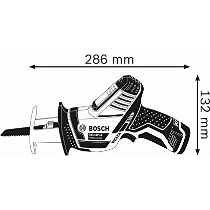 Bosch Professional Professional 12V System Akku-Säbelsäge GSA 12V-14 (Schnitttiefe Holz-Metallprofile: 65-50 mm, 2 Sägeblätter, ohne Akkus und Ladegerät, in L-Boxx) – Bild 3
