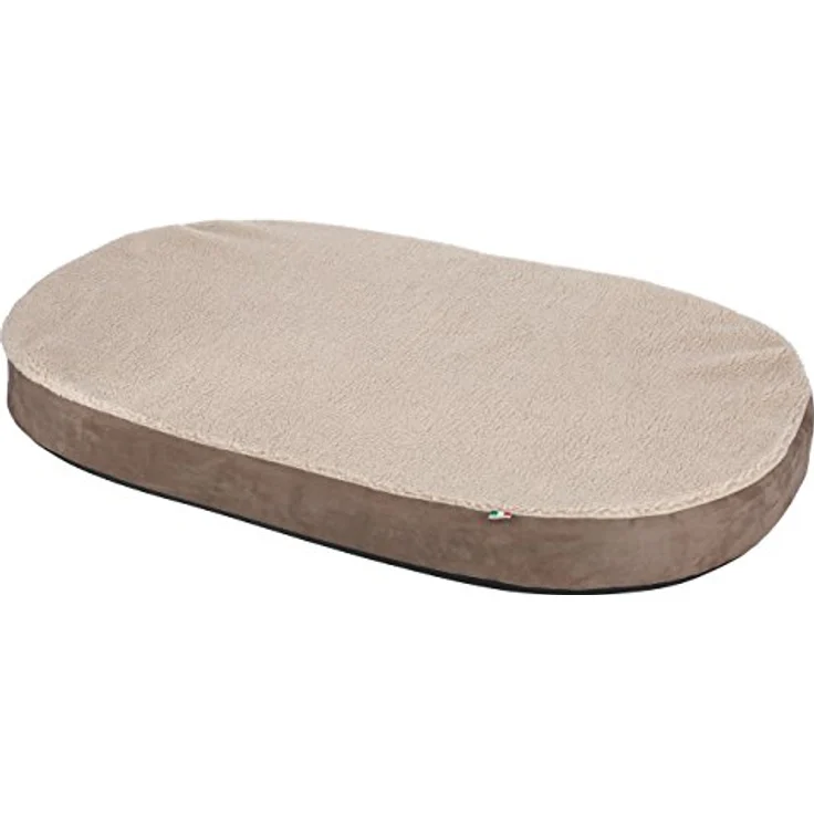 Kerbl 80334 Memory-Foam Matratze oval, 120 x 72 x 8 cm, grau/beige – Bild 1