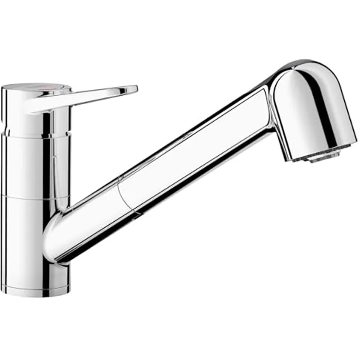 Blanco BLANCOWEGA-S II, Küchenarmatur mit metallischer Oberfläche in Chrom, Niederdruck