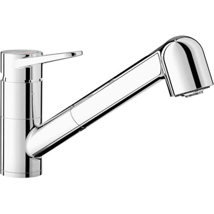 Blanco BLANCOWEGA-S II, Küchenarmatur mit metallischer Oberfläche in Chrom, Niederdruck – Bild 1