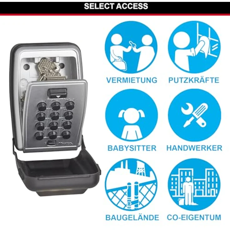 Schlüsseltresor - Medium - Wandhalterung - Wetterfest - Druckknopf - - 5423EURD - Schlüsselsafe - Master Lock – Bild 3