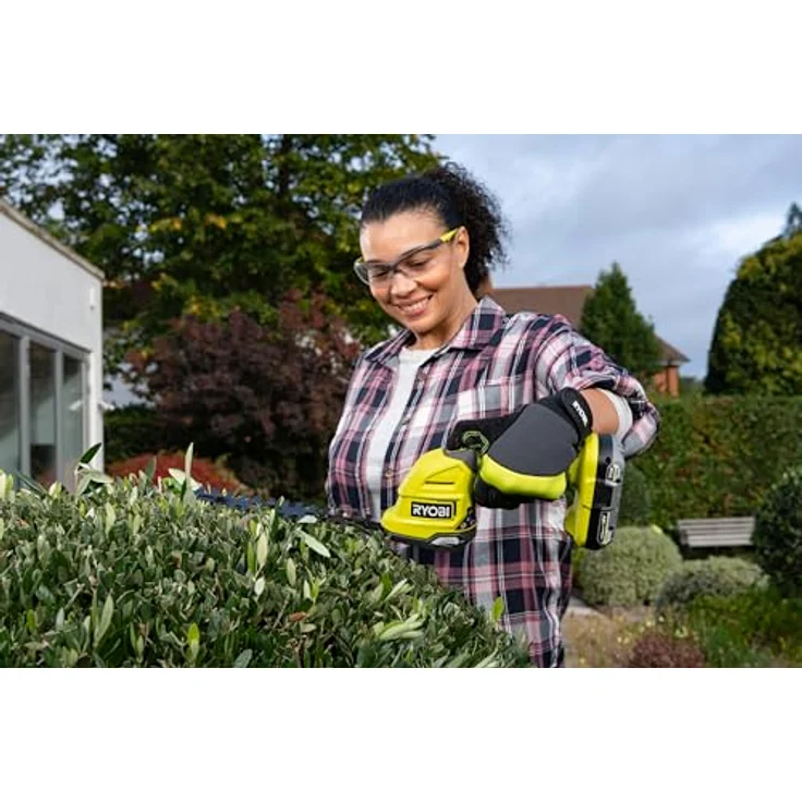 RYOBI 18 V ONE+ Akku-Gras- und Strauchschere RY18GSA-120T, inkl. 18 V 2,0 Ah Lithium+ Akku, Ladegerät und Tasche, mehrfarbig – Bild 2