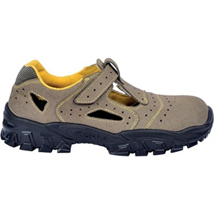 Cofra NT040-000.W37 NEW BRENTA S1 P SRC Sicherheitssandalen, antistatisch, durchtrittsicher, beige/orange, Größe 37 – Bild 10