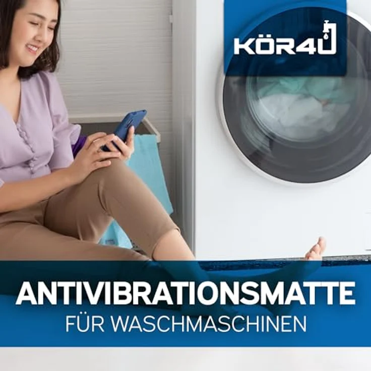 Antivibrationsmatte für Waschmaschinen 60x60x1cm - Kör4u – Bild 4