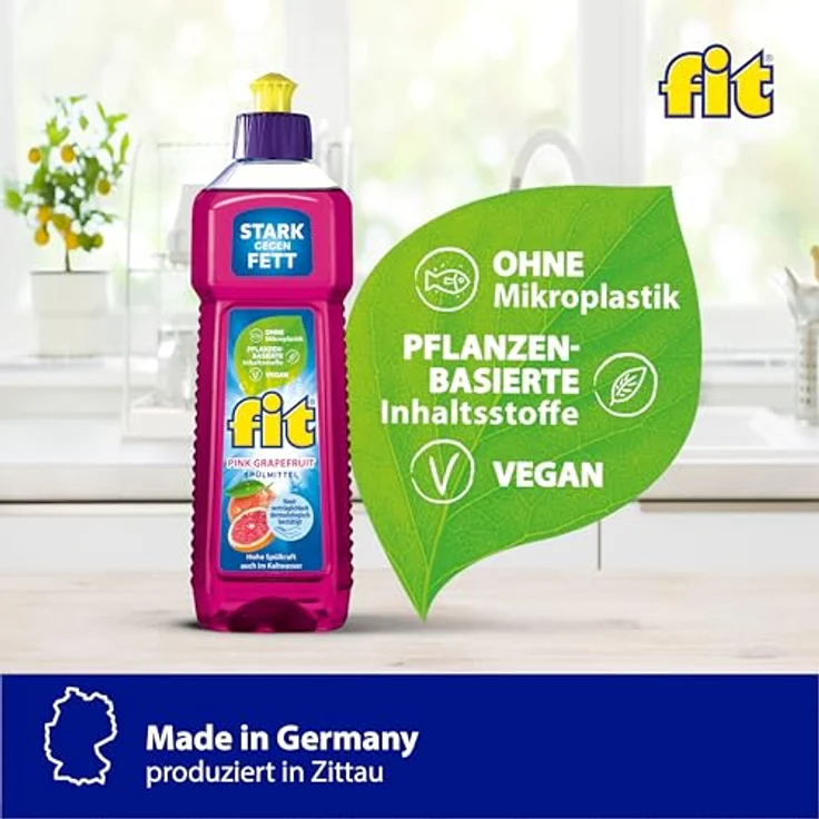 FIT Spülmittel Pink Grapefruit 500ml - Hohe Spülkraft, hautverträglich und sparsam – Bild 7