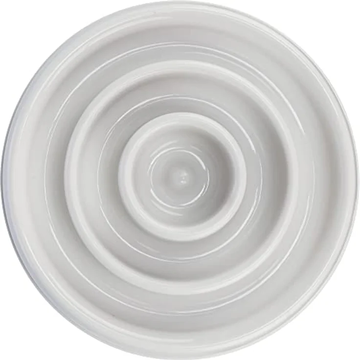 TRIXIE Slow Feeding Anti Schling Napf, Kunststoff/TPR, 0,45 L/Ø 23 cm, Grau - 25029 – Bild 1