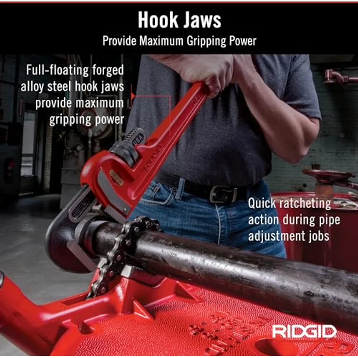 RIDGID 31030 Modell24'' gerade Rohrzange für schwere Beanspruchung, 24'' Sanitär-Schraubenschlüssel – Bild 4