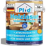 plid® Holzlasur Innen & Aussen Kiefer 2,5L - Holzschutzlasur Außen mit UV beständigem Langzeitschutz- Grundierung Holz Außen - Holzschutzgel - Holz Lasur atmungsaktiv - Made in Germany