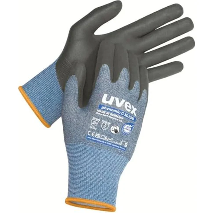 Uvex Phynomic C XG ESD 6004808, Schnittschutzhandschuhe Größe 8 mit Xtra-Grip Beschichtung und Touchscreen-Eignung – Bild 2