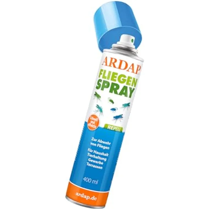ARDAP Repell Fliegenspray 400ml - Bestes Mittel gegen Fliegen - Fliegenspray Wohnung- Insektenspray & Ungezieferspray - Schädlingsfrei - Wirkt schnell & effektiv (PT19) - ARDAP