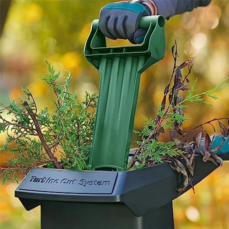 Bosch Häcksler AXT 25 TC 2.500 W Fangbox 53 Liter Schneidekapazität Ø 45 mm im Karton Leisehäcksler Für weiche und harte Materialien Motorleistung 2.500 Watt Maximaler Durchmesser 45 mm Drehmoment 650 Nm, Classic Green
 – Bild 4