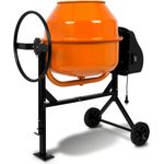 EBERTH Betonmischer 160 L Elektrisch, 650W Motor, Stahlgestell, orange/schwarz