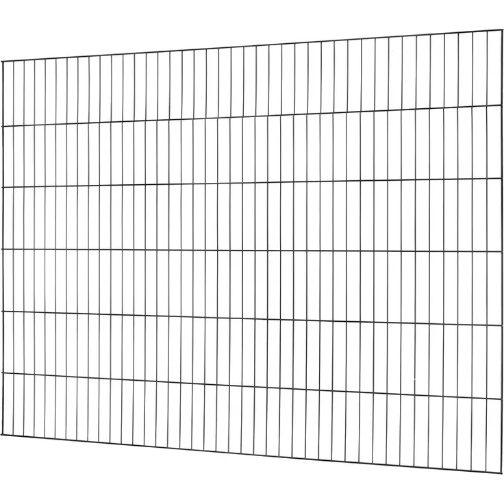 JUNGELMAR Classic-Einstabmatte 2000X1500 mm, anthrazit, hochwertige Zaunmatte aus Stahl, zinkphophatiert und pulverbeschichtet, Maschenweite 50x250 mm
