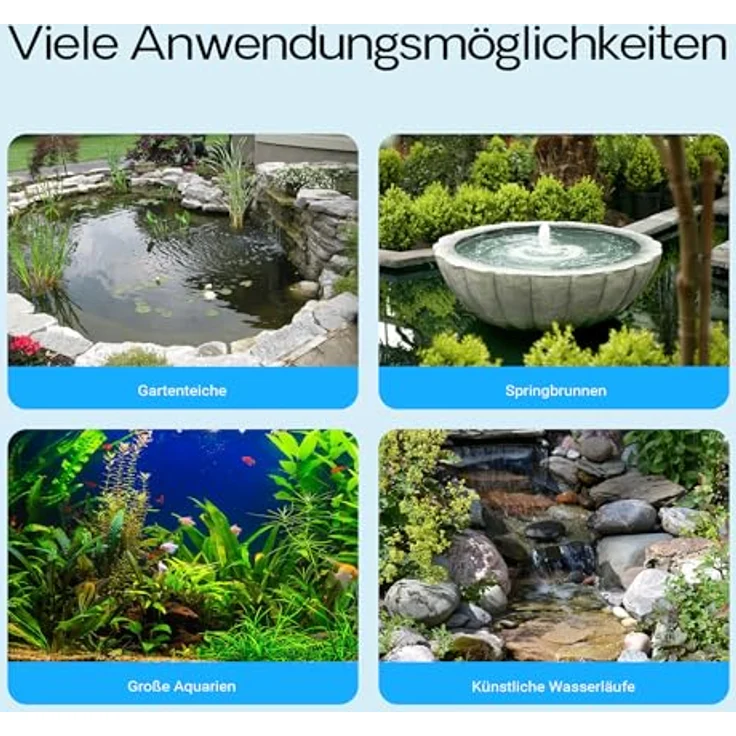 SunSun CTF-5000 SuperECO Teichpumpe 5000 l/h / 30 W, energiesparende Filterpumpe, Bachlaufpumpe für Koiteiche, Umwälzpumpe, Gartenteichpumpe – Bild 8