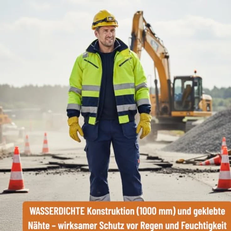 Thermo Warnschutzjacke EN 20471 L neongelb – Bild 4