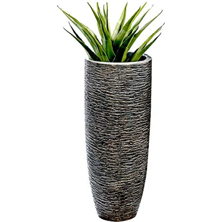 Casablanca - Indoor Pflanzgefäß - aus Poly antik Bronze - für den Innenbereich - H 76 cm
