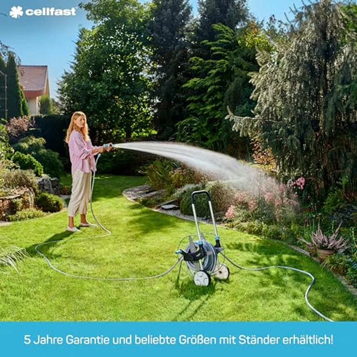 Cellfast Gartenschlauch PLUS 3-lagiger Wasserschlauch mit dauerhafter Verstärkung aus Garn höchster Qualität, beständig gg. UV-Strahlen und Algenablagerungen, 25 bar Berstdruck, 50m, 1/2 Zoll, 10-201 – Bild 7