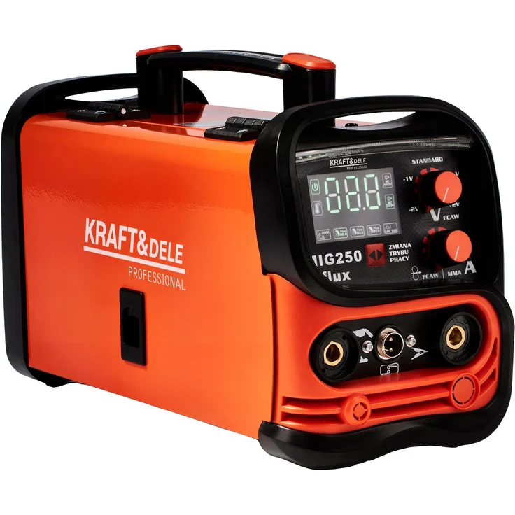 KRAFT&DELE KD1875 | Inverter-Schweißgerät 250A, MIG/MMA/LIFT TIG 3in1, LCD-Display, mobil, 7,5 kg