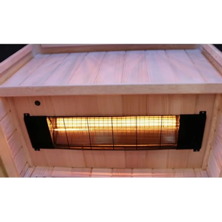 Dewello Infrarotkabine Infrarotsauna PIERSON 90cm x 90cm inkl. Vollspektrumstrahler, Bodenstrahler – Bild 5