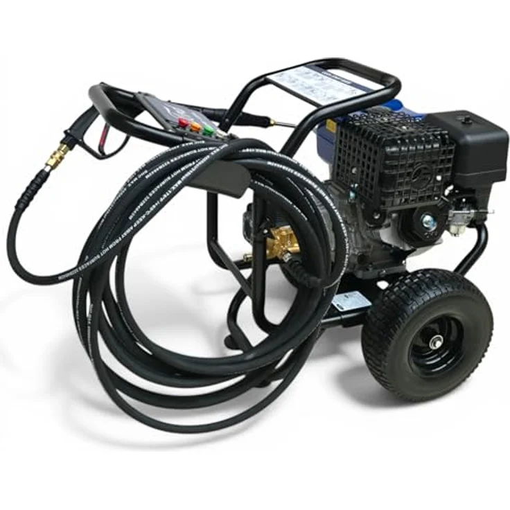 DeTec Hochdruckreiniger Ford Benzin 13 PS, 303 bar, 420 cm³ Annovi Reverberi Pumpe + Dreckfräse, 15 m Schlauch – Bild 4