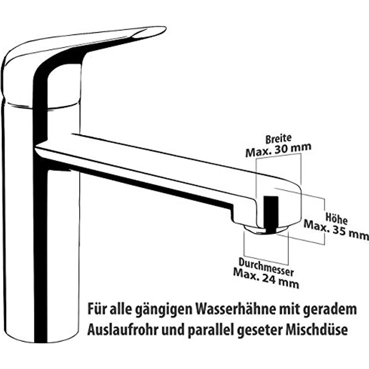 Royal Gardineer Schlauchadapter: Universal-Wasserhahn-Adapter zum Anschluss von Gartenschläuchen (Wasserhahnanschluss, Wasserhahn Aufsatz Schlauch, Bewässerungscomputer) – Bild 3