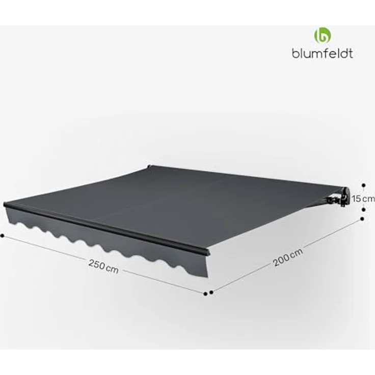 blumfeldt CloudShade Markise (Set), UV-Schutz Gelenkarmmarkise mit WLAN und Bluetooth Smart Remote, 250 x 200 cm für Balkon und Terrasse – Bild 7