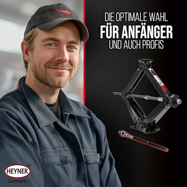 HEYNER Wagenheber für Mercedes Vito/Metris, OEM Erstausrüsterqualität bis 1580 kg, max. Hubhöhe 38 cm, inkl. Aufbewahrungstasche, Made in EU – Bild 8