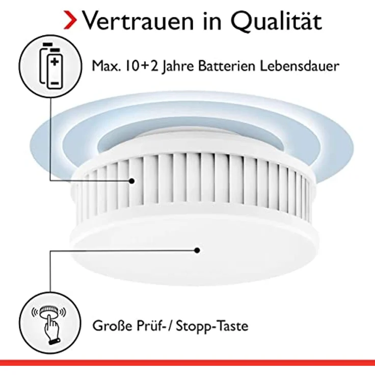 Pyrexx 4260236270400 PX-1C Funkrauchmelder, weiß, 1 Stück – Bild 2