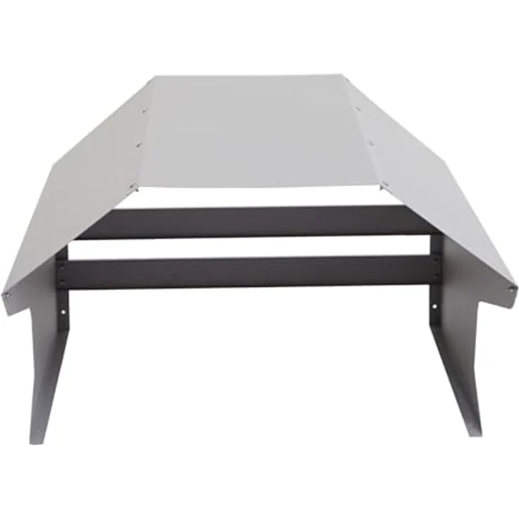 Proregal Mähroboter-Garage, wetterfeste Garage aus pulverbeschichtetem Stahl, 70 x 60 x 41 cm, grau – Bild 3