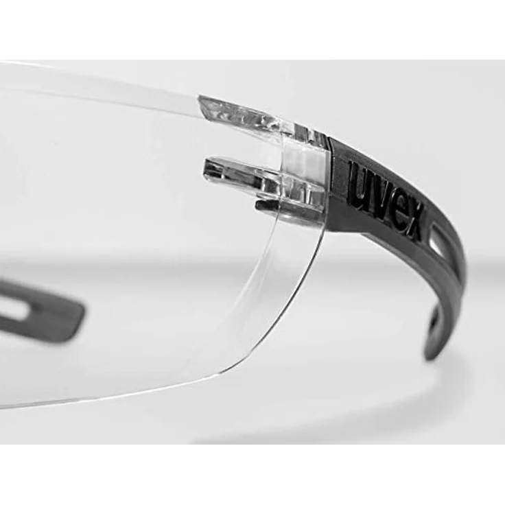 uvex x-fit Schutzbrille 9199 - Kratzfest & Beschlagfrei, 100% UV-400-Schutz - Sicherheitsbrille mit Klarer Scheibe - Chemikalienbeständige Arbeitsbrille für Labore gelb/grau – Bild 7