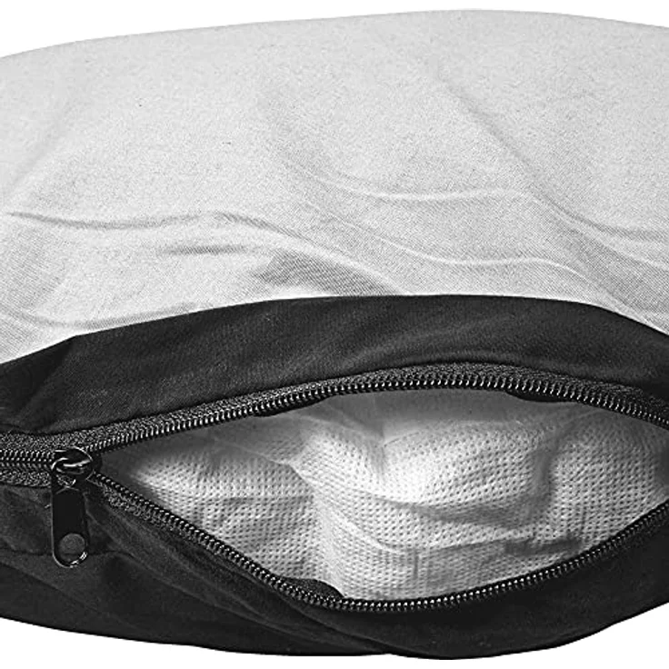 Karlie Kissen oval L: 60 cm B: 50 cm H: 8 cm grau-schwarz – Bild 3
