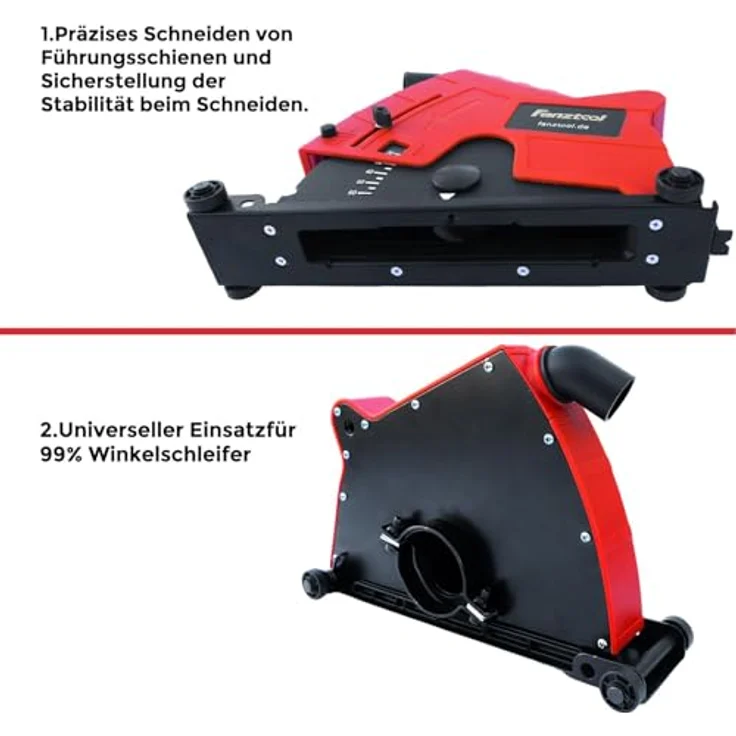 FANZTOOL universal Absaughaube für Winkelschleifer mit 230mm Trennscheiben – Bild 4