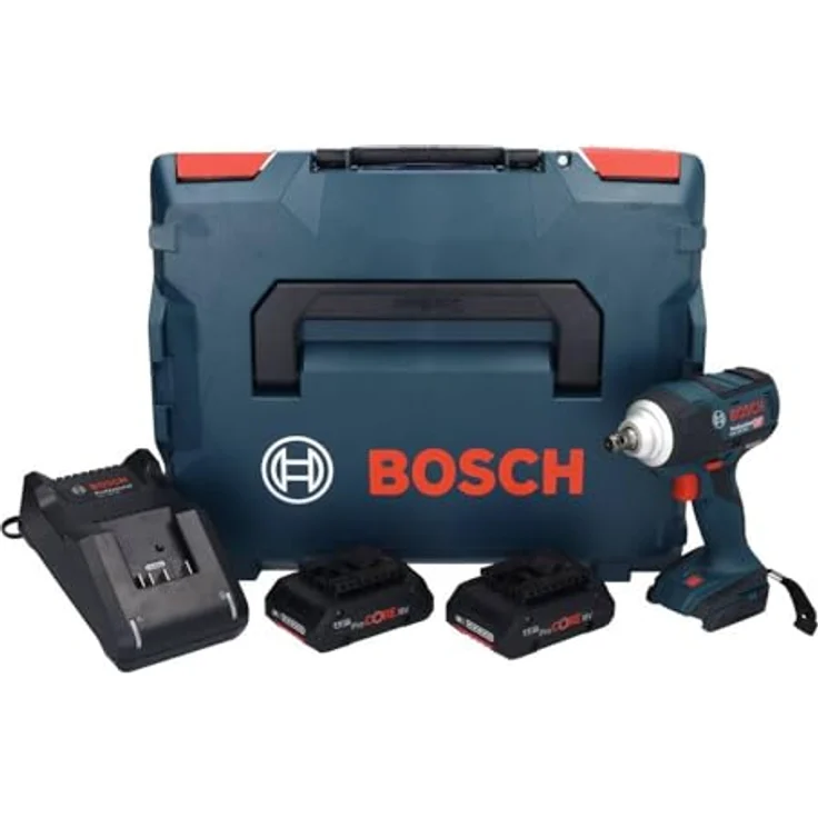 Bosch Professional Akku-Drehschlagschrauber GDS 18V-300, 2 Akku 18V 4.0Ah, Schnellladegerät 18V-40 - 06019D8202 – Bild 2