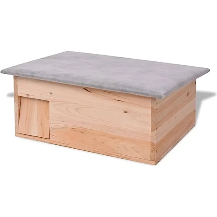 vidaXL Igelhaus 45x33x22 cm Holz – Bild 2