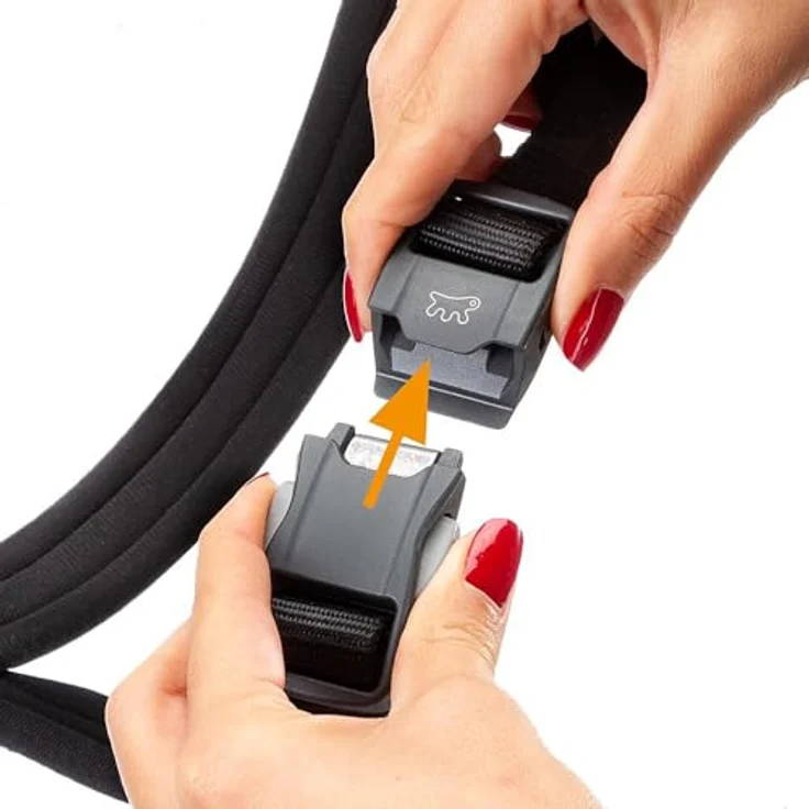 Ferplast Hundegeschirr Daytona Cross, Nylon mit weicher Polsterung, reflektierend, verstellbar, Magnetschnalle, Schwarz – Bild 4