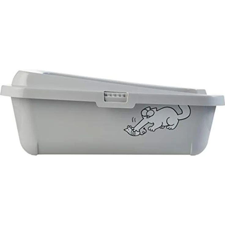 Karlie Simons Cat Katzentoilette mit Rand grau, luftig und trendig mit lustigen Simon's Cat Motiven – Bild 2