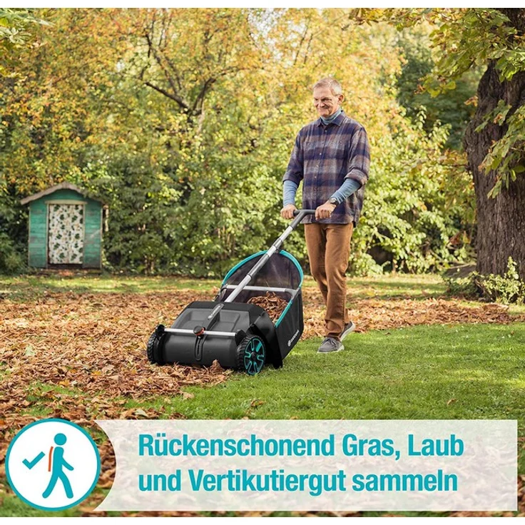 GARDENA 03565-20 Laub- und Rasensammler, umweltfreundliches Sammeln von Blättern, handbetrieben – Bild 2