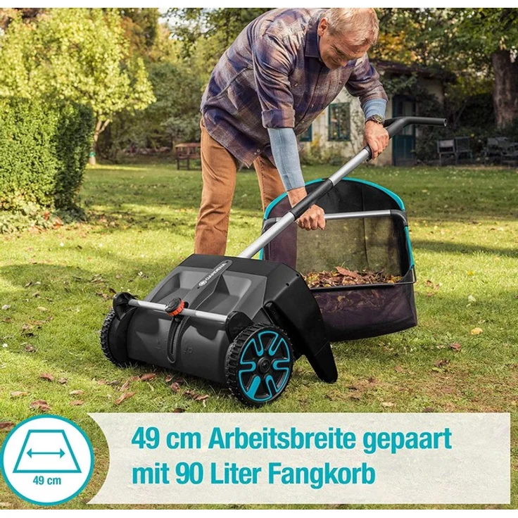 GARDENA 03565-20 Laub- und Rasensammler, umweltfreundliches Sammeln von Blättern, handbetrieben – Bild 5