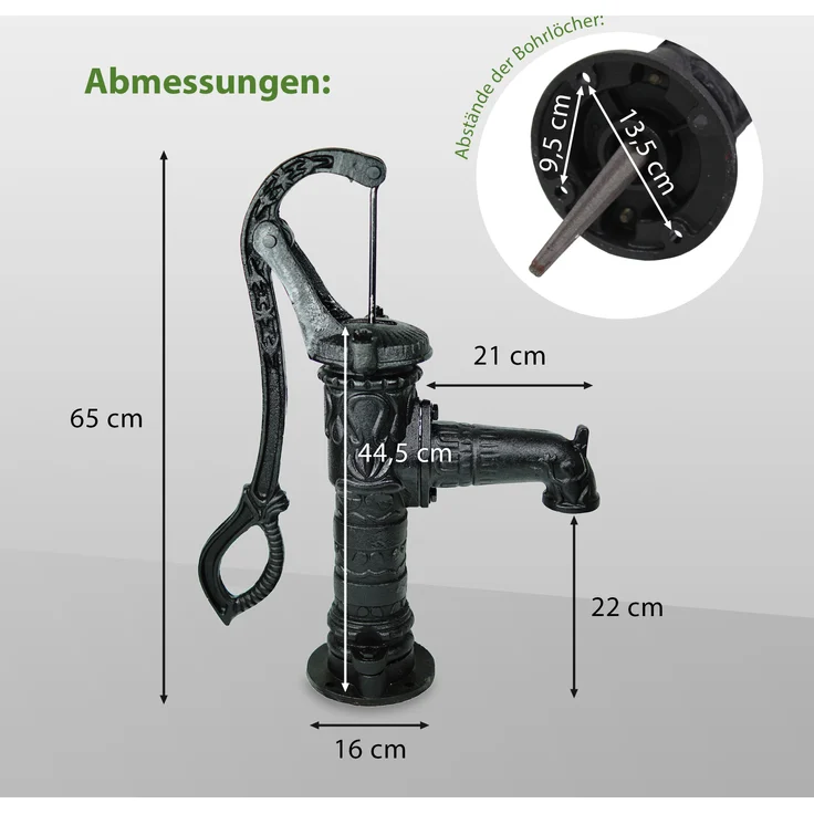 TRUTZHOLM® Antik Schwengelpumpe Gartenpumpe Handschwengelpumpe Handpumpe Nostalgie – Bild 2