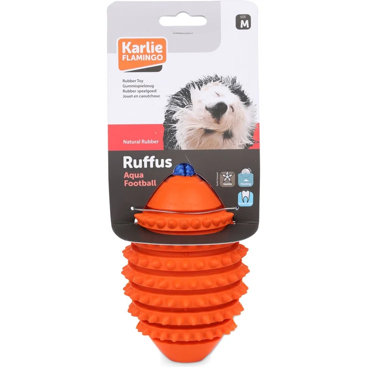 Karlie Ruffus Vollgummi Aqua Football 90