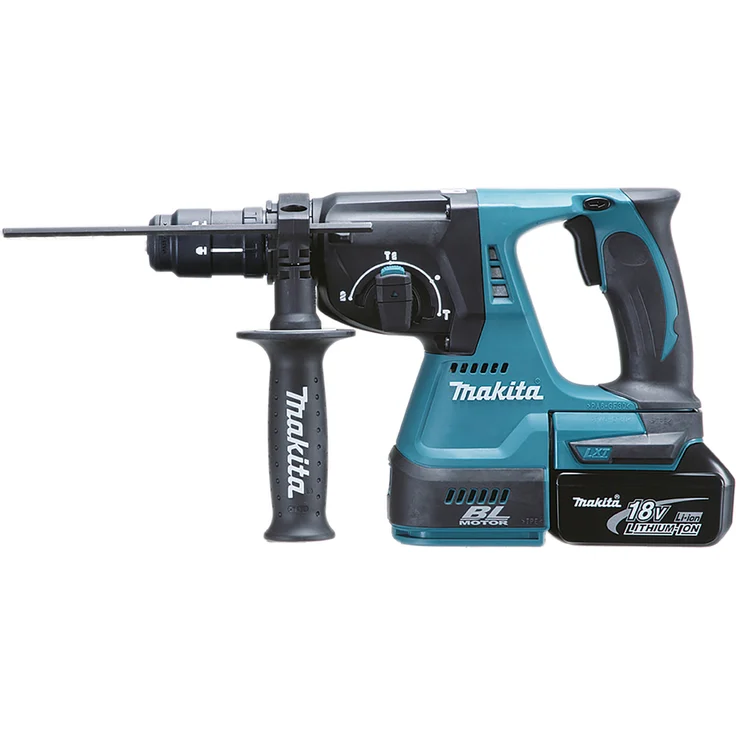 Makita DHR243RTJW 18V Akku-Kombi-Hammer SDS-Plus 2x Akku5,0Ah mit Staubabsaugung (DHR243RTJW) – Bild 3